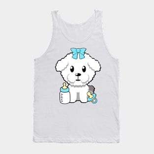 Cute furry dog Gender reveal - its a boy Tank Top